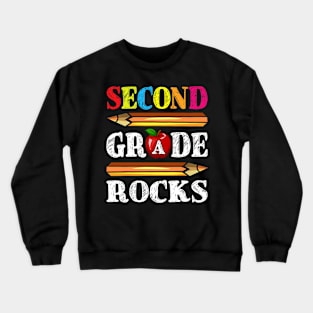 2nd Teacher Team Shirts - Second Grade Rocks Crewneck Sweatshirt